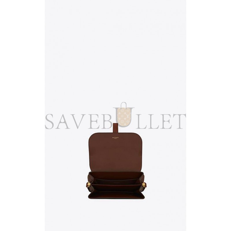 YSL LE MONOGRAMME SMALL SATCHEL IN CASSANDRE CANVAS AND SMOOTH LEATHER 5686042UY2W2166 (23*19*5cm)
