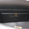 CHANEL MONACO MINI FLAP BAG BLACK LAMBSKIN ANTIQUE GOLD HARDWARE (19*13*8cm)