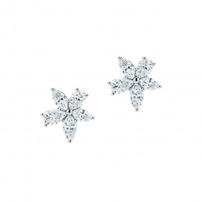 TIFFANY VICTORIA® MIXED CLUSTER EARRINGS